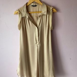 H&M M Flowy Midi Dress in champagne